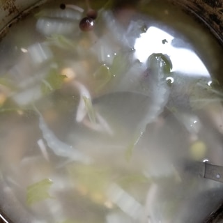 しめじコーン白菜の中華スープ